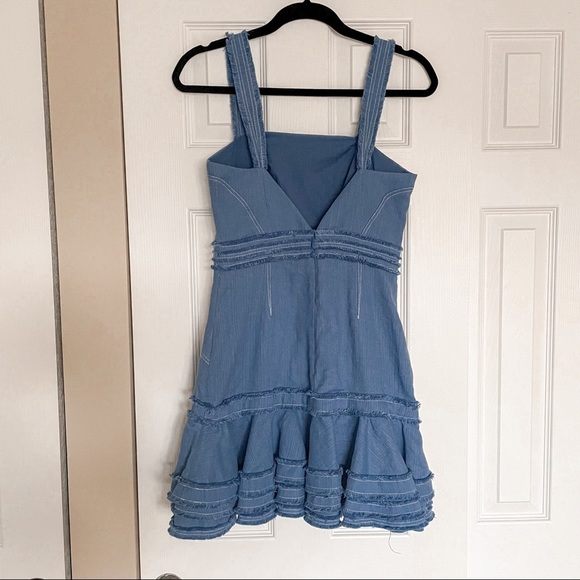 Alexis Denim Judith Dress Shell Blue Linen Sleeveless Mini S - Picture 10 of 14